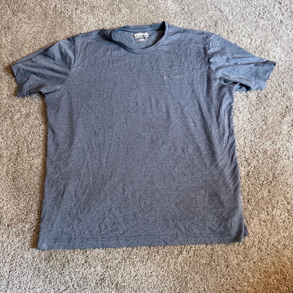 Men's Blue Columbia Crew Neck T-Shirt
